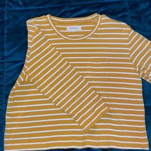 Long sleeve, yellow striped top